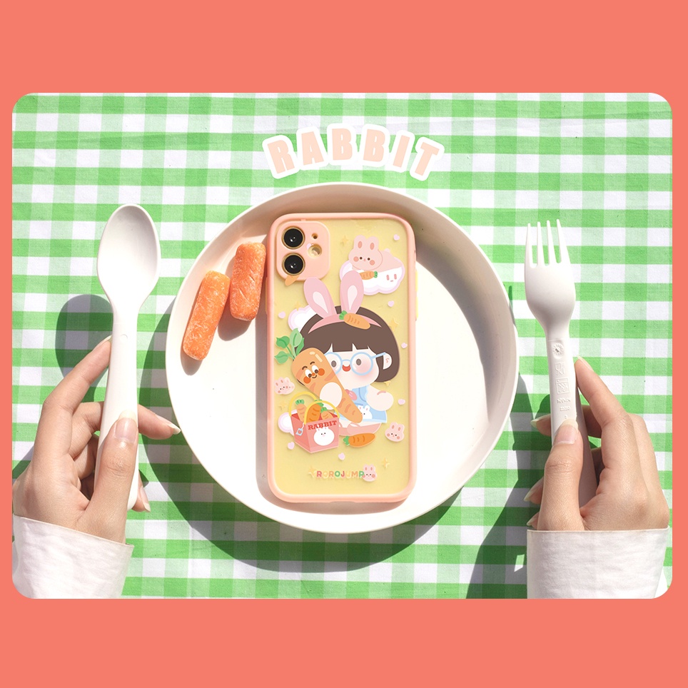 ốp iphone girl and carrot dễ thương ốp lưng iphone 6 7 8 x 11 12promax 12mini plus xsmax 11pro 11promax