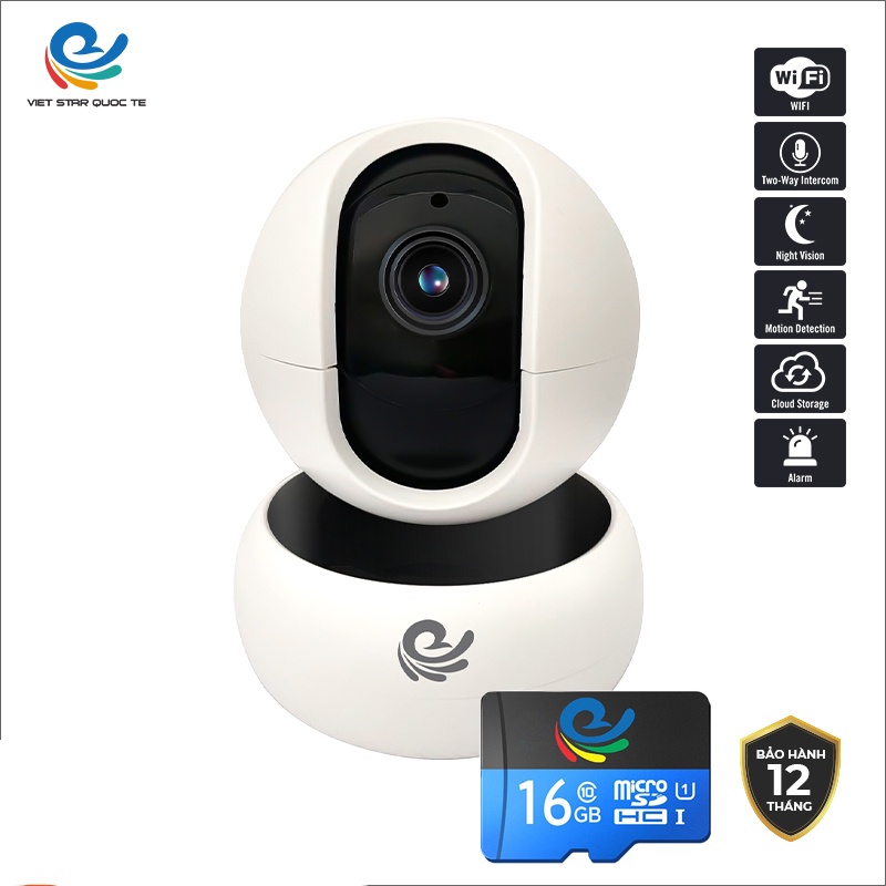 Camera Wifi Quan Sát YS2021 - Xoay Theo Chuyển Động - Bảo Hành 12 Tháng-Việt Star Quốc Tế
