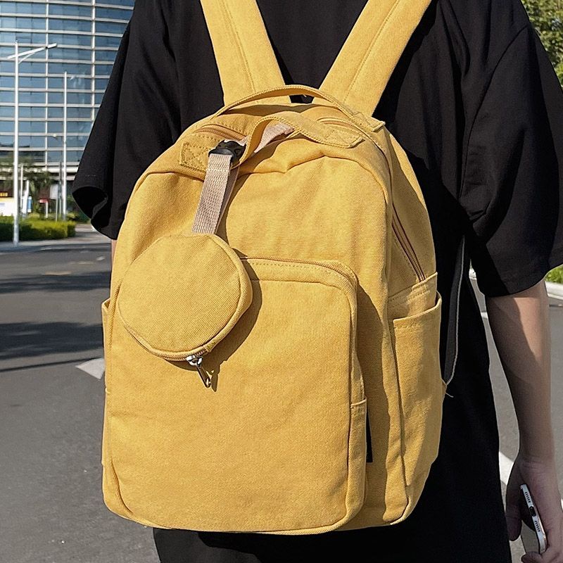 BALO CANVAS VINTAGE KÈM TÚI MINI NHỎ