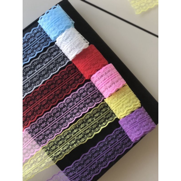 Cuộn 5 mét - Ruy băng ren mỏng size 45mm, phụ kiện handmade, phụ kiện diy