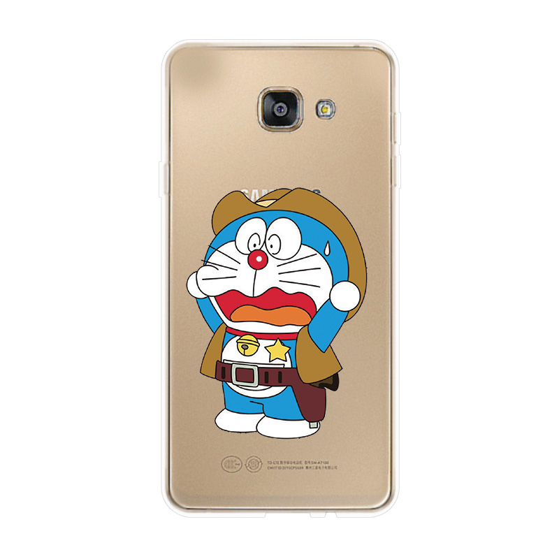 Ốp lưng TPU mềm Samsung Galaxy A3 A5 A7 2016 2017 Doraemon Two hoa văn