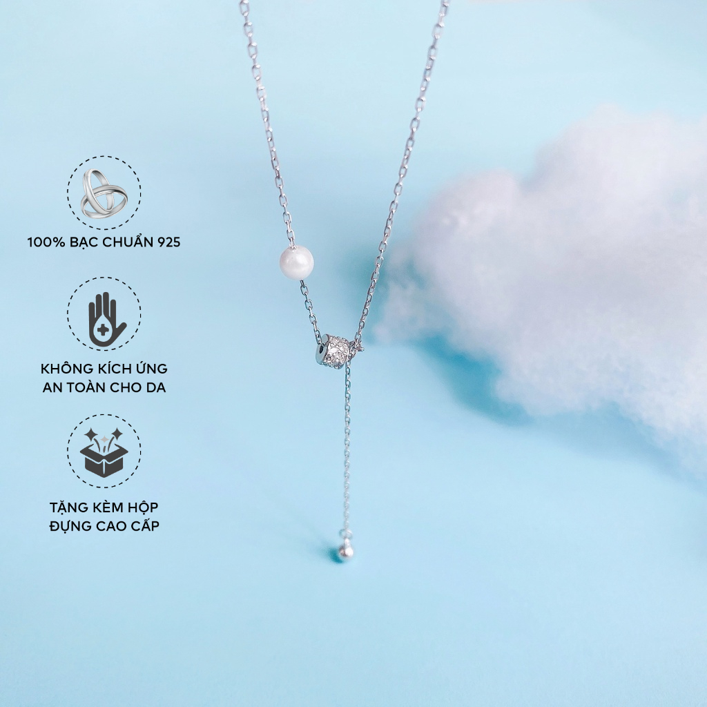 Dây Chuyền Bạc Blue Peach Basic DC627