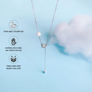 Dây chuyền bạc blue peach basic dc627