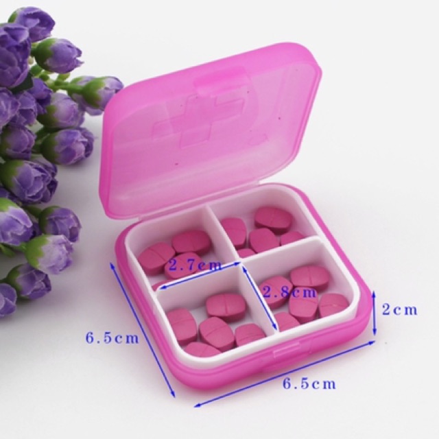 Hộp đựng thuốc 4 ngăn tiện dụng