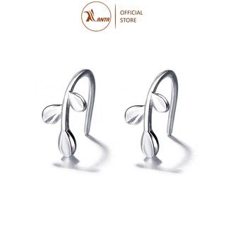 Bông tai bạc 925 kiểu dáng thiết kế ba lá cây nhỏ phong cách Hàn Quốc ANTA Jewelry - ATJ7043
