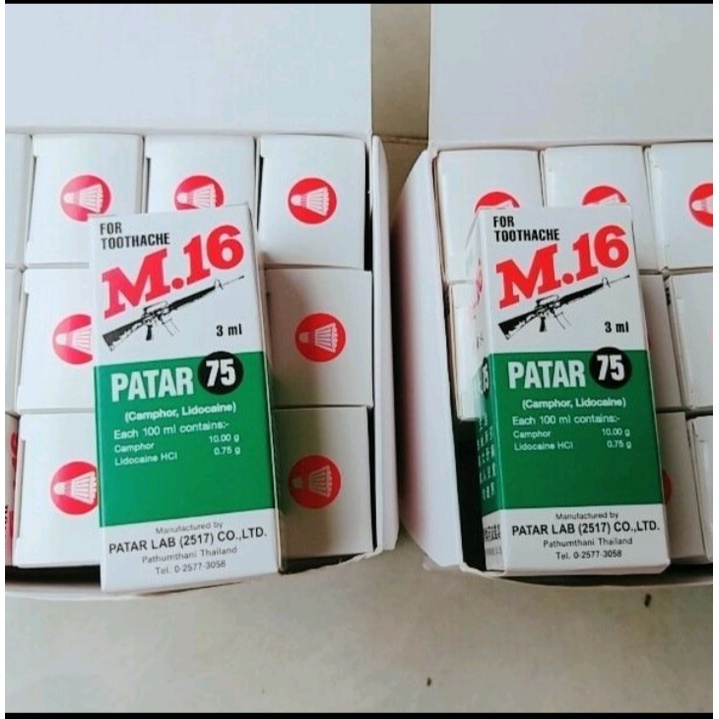 Chai Dầu Giảm Đau Răng , sâu răng Patar 75 M.16 3ml Thái Lan