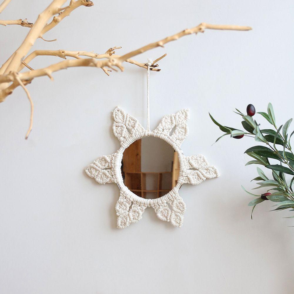 Thảm Dệt Thủ Công Mặt Gương Tròn 24 Kiểu Boho Treo Trang Trí Phòng Ngủ Cho Bé