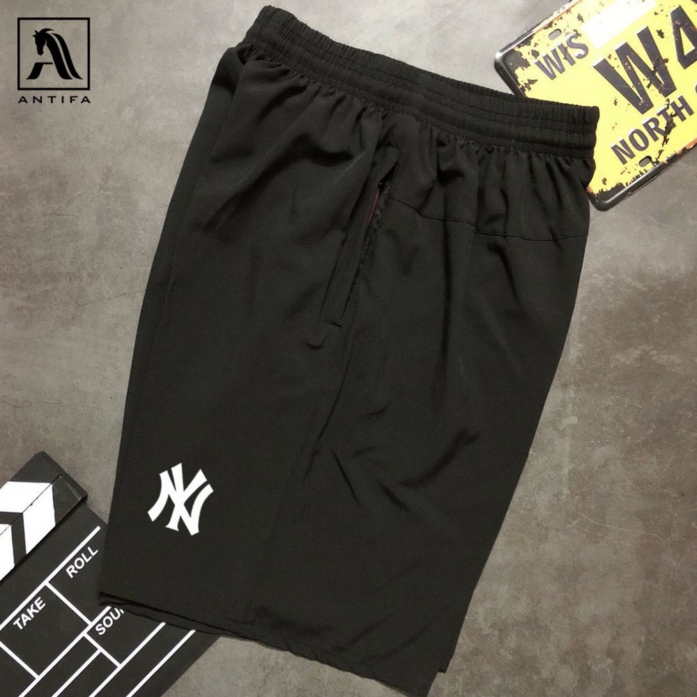 Quần short nam vải dù có logo N.Y - Quần đùi vải gió co giãn mềm mịn, siêu nhẹ , dáng thể thao