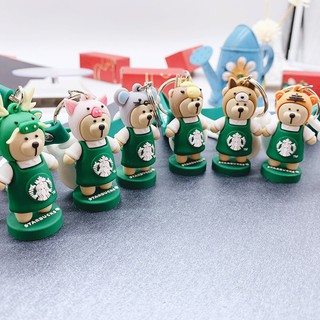 Móc Khóa Starbucks Hình Gấu Starbuck 12 Cung Hoàng Đạo