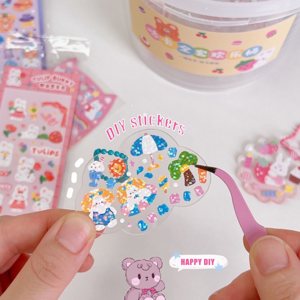 Bộ 60 / 137 / 172 Miếng Dán Goo Goo Trang Trí Dễ Thương