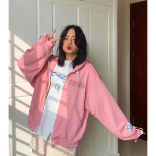 Áo khoác hoodie kéo khóa - áo nỉ mũ oh oh kiểu dáng hàn quốc