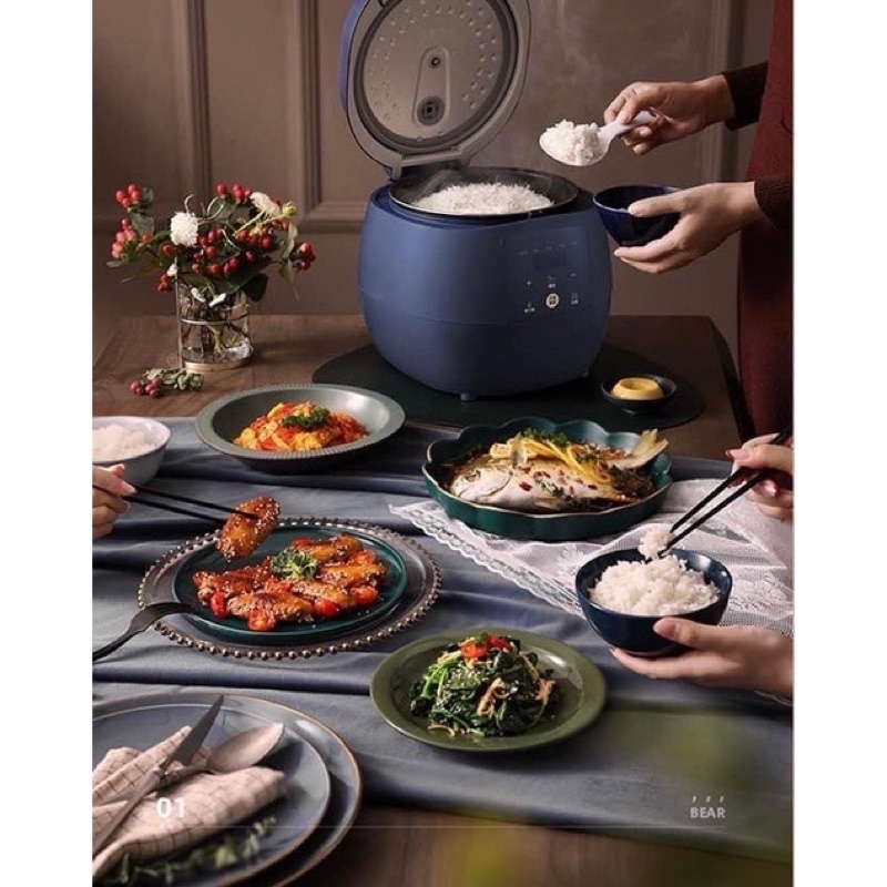 Nồi cơm điện đa năng Bear B50W2 5L nấu cơm, nấu cháo, hầm đa năng, hẹn giờ