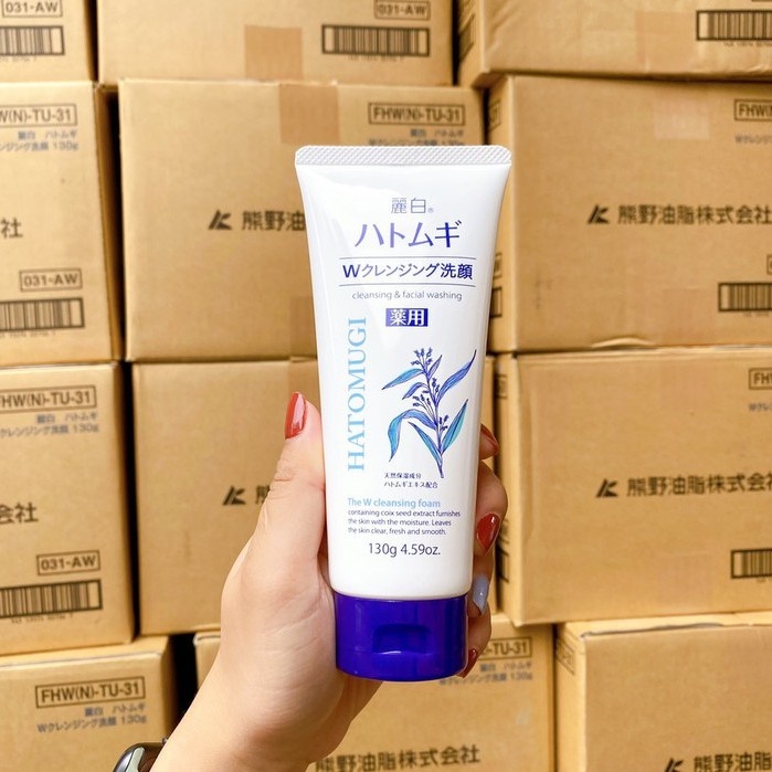 Sữa rửa mặt ý dĩ Hatomugi Naturie Nhật Bản chính hãng - Lọ 130g, 170g