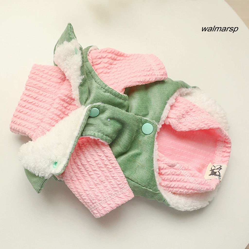 Áo Khoác Cotton Có Nút Cài In Họa Tiết Hoạt Hình Cho Thú Cưng