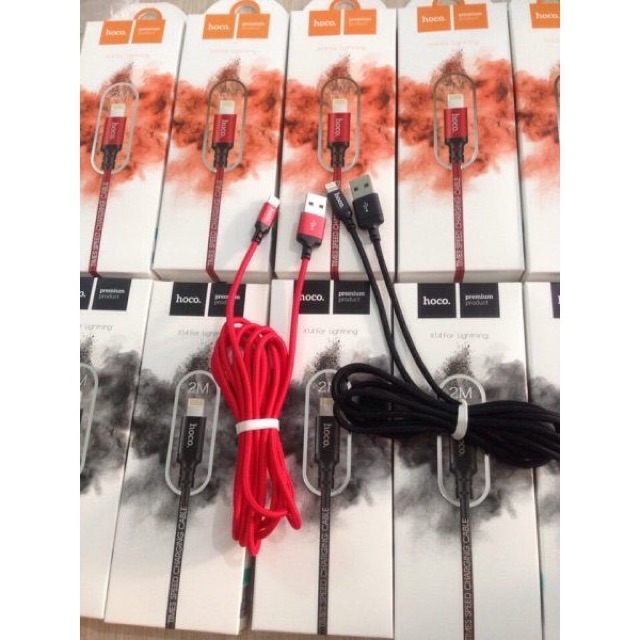 ✔ ✔️Cáp Sạc nhanh dây,chống đứt dù HoCo X14 USB Cáp IP6/7/8/8Plus/X/XsMax máy nghe nhạc táo,tablet táo