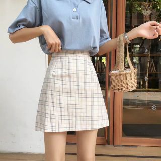 Chân váy kẻ