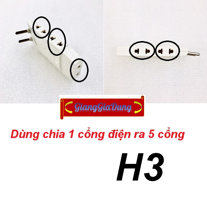 Ổ Chia Điện 1 Ra 5 - Đầu Nối Chia Điện 1 Ra 5 Cổng SOPOKA Xoay 180 Độ Chịu Tải 2200W