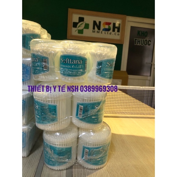 ❤️Lọ Tăm bông vệ sinh ngoáy tai mũi Softtana người lớn trẻ em,tăm Bông ngoáy tai lấy ráy tai vệ sinh softana tanaphar