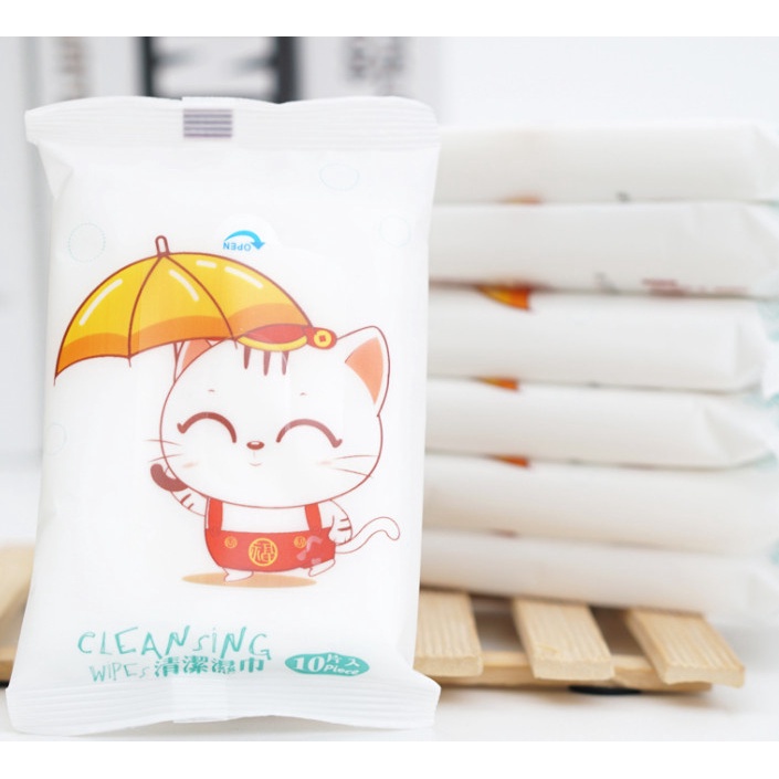 Khăn Giấy Ướt Mini Hình Thú và Màu Sắc Dễ Thương An Toàn Cho Mọi Loại Da Khăn Giấy Rút Tiện Lợi