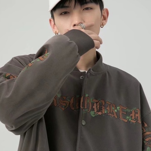 Áo khoác bóng chày dài tay thời trang nam