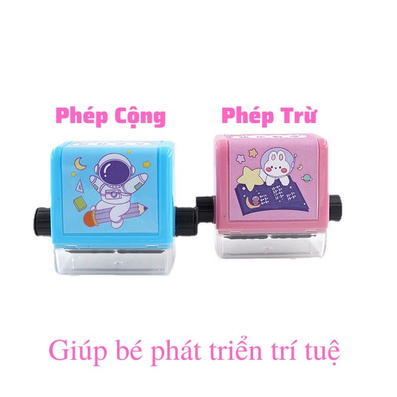 Máy in con lăn phép tính cho bé tiện lợi, con lăn phép tính tự động, con lăn phép cộng trừ