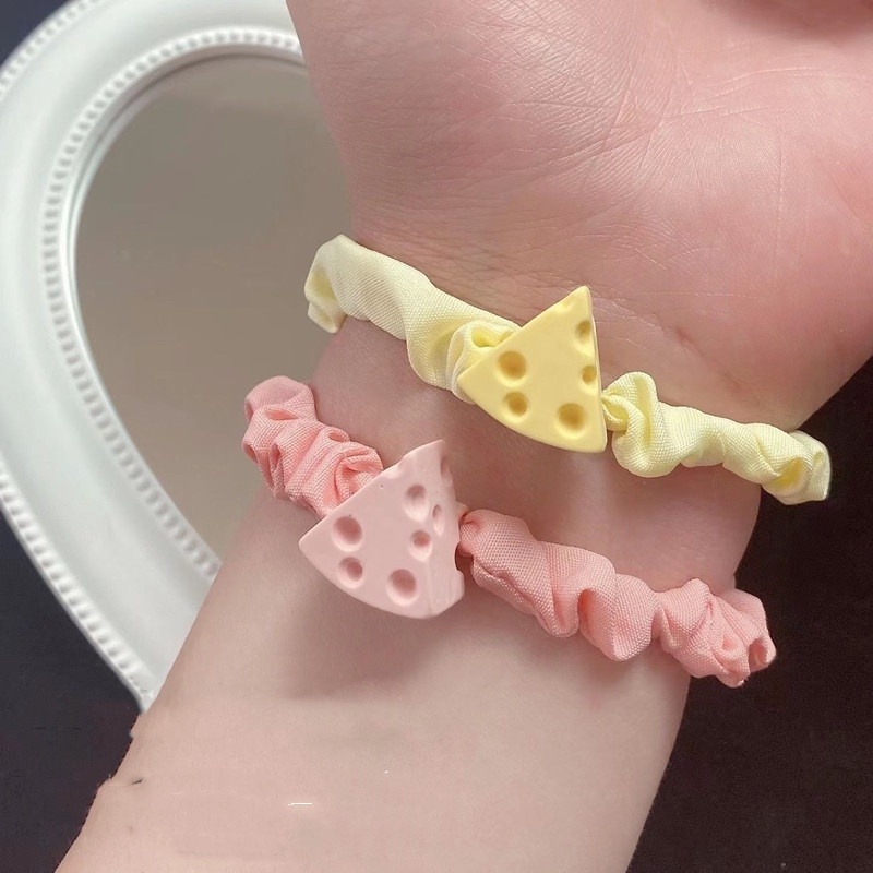 Dây Buộc Tóc Hình Miếng Phô Mai Dễ Thương