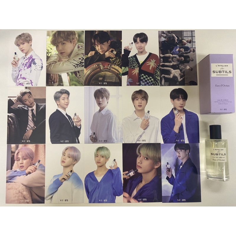 Card bộ nước hoa VT Cosmetic BTS - ảnh thẻ trong bộ nước hoa Jungkook BTS