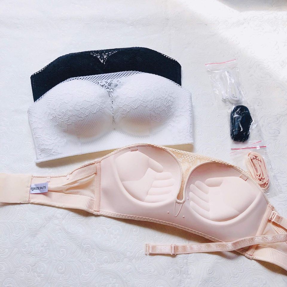 Áo lót su đúc quây ren nâng ngực ♥️ [FREESHIP] ♥️ Áo ngực đệm bàn tay tạo khe quyến rũ | BigBuy360 - bigbuy360.vn