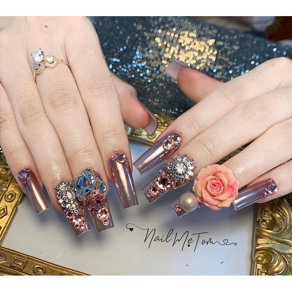 Set tráng gương nén 6 màu cực xinh với giá tiết kiệm cho thợ nail