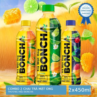 Combo 2 Chai Nước Giải Khát Trà Mật Ong Nguyên Chất Boncha 450ml_Giao Ngẫu Nhiên