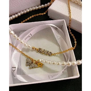 Vòng cổ ChocKer kèm vòng tay tag Di.or sang chảnh
