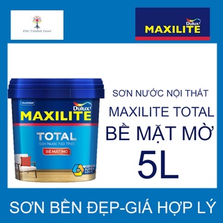  Sơn nước nội thất - Trung cấp - Maxilite Total - Bề mặt mờ - 5L 