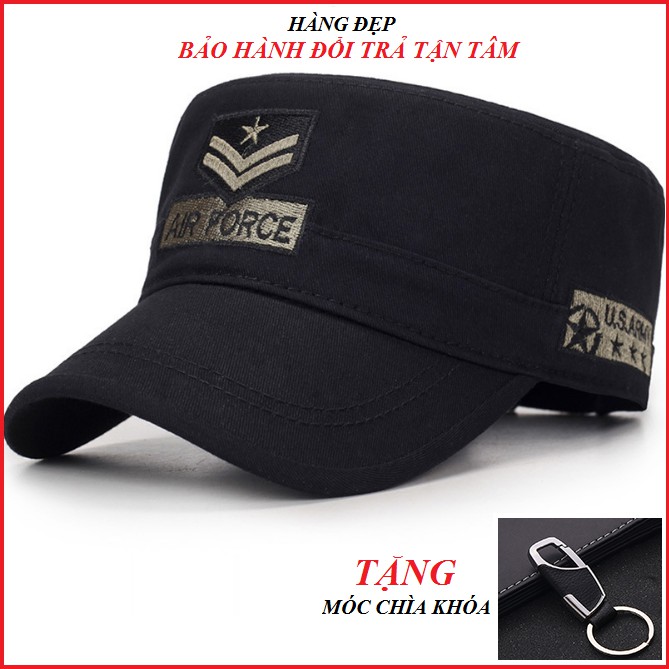 Nón lính Mỹ Air Force chóp vuông mạnh mẽ, tôn dáng, Nón lưỡi trai