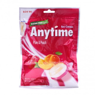 Combo 2 gói  Kẹo Lotte Anytime không đường hương mận đào (Gói 74g)