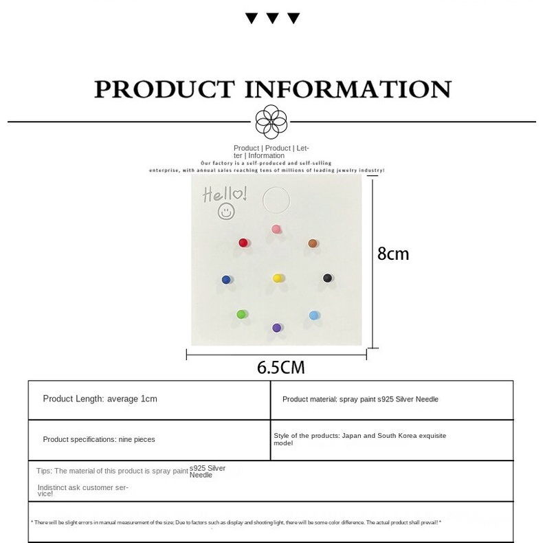 [Hàng Mới Về] Set Khuyên Tai Hạt Đậu Mini Nhiều Màu Sắc Ngọt Ngào Đơn Giản Cho Nữ