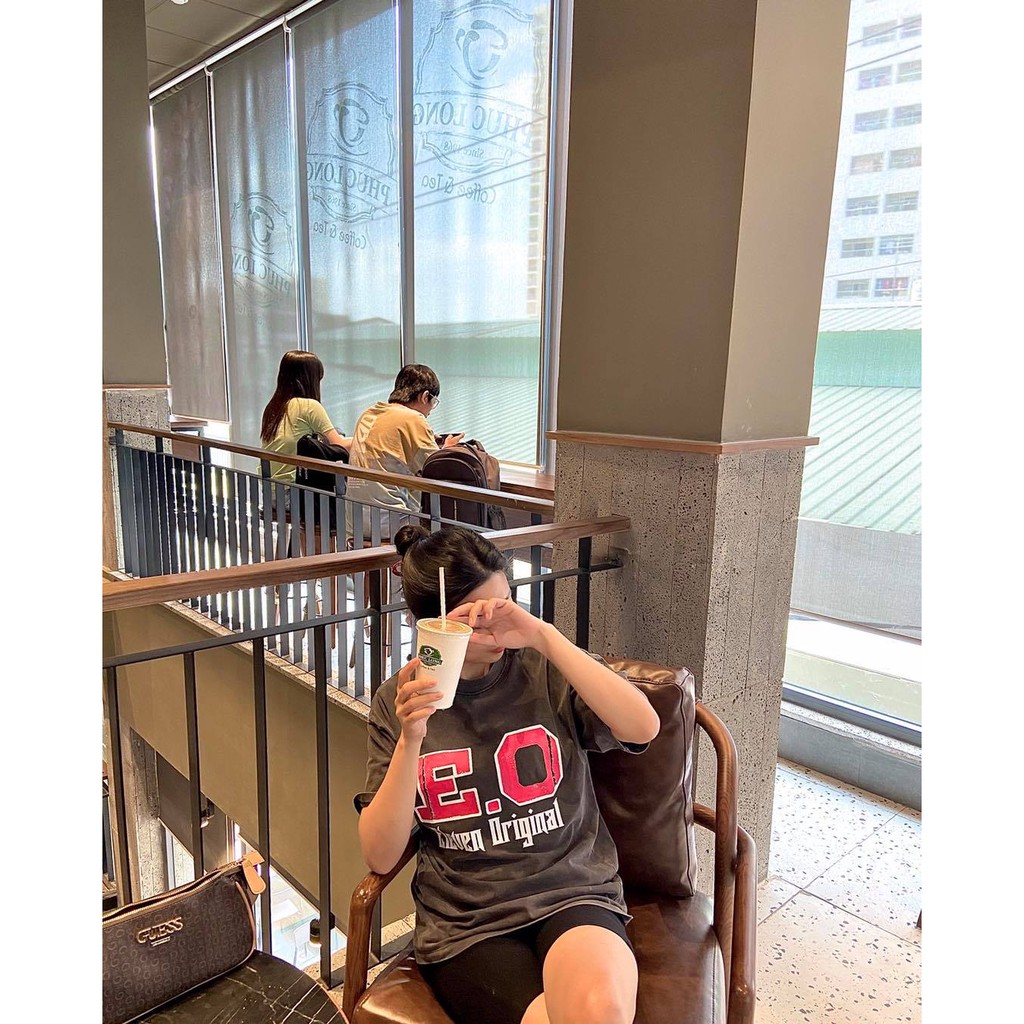 Áo thun Unisex, Wash Stone cao cấp Form Unisex Màu ĐEN XÁM - Eleven Original