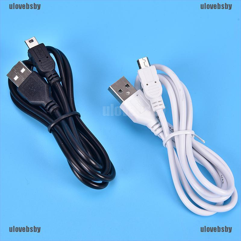 【ulovebsby】1m Long MINI USB Cable Sync & Charge Lead Type A to 5 Pin B Phone C