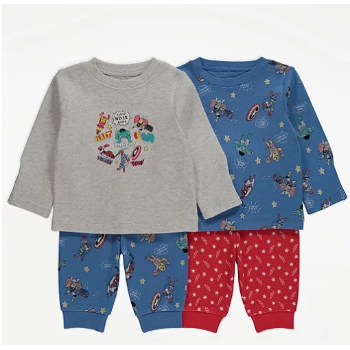 Set 2 bộ cotton dài tay bé trai George