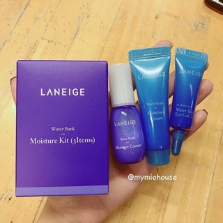 LANEIGE WATER BANK MOISTURE KIT 3 ITEMS - KIT MINI DƯỠNG ẨM , CẤP NƯỚC