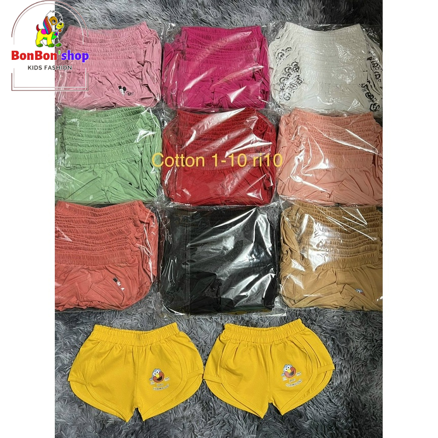 Quần thun cotton cho bé gái vải co giãn mềm mịn, hàng xuất dư size 8-23kg mẫu ngẫu nhiên- QTN01