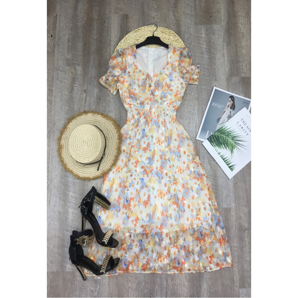 [Mã HANGXINH1 giảm 50k đơn tối thiểu 200k] Váy hoa nữ mẫu mới nhất 2021 hàng Quảng Châu loại 1 V162 (KÈM ẢNH THẬT) | BigBuy360 - bigbuy360.vn