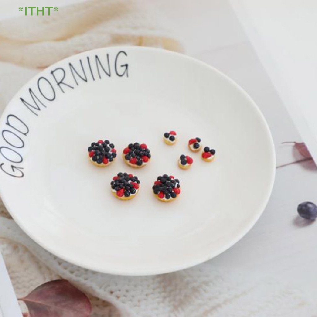Mô Hình Kem Dâu Tây / Việt Quất Tây Tỉ Lệ 1: 12 Trang Trí Nhà Búp Bê Mới