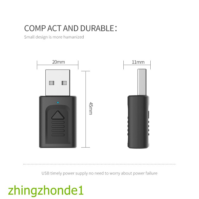 Usb Bluetooth 5.0 Truyền Tín Hiệu Không Dây 4 Trong 1 Jack Cắm 3.5mm Cho Tv Xe Hơi