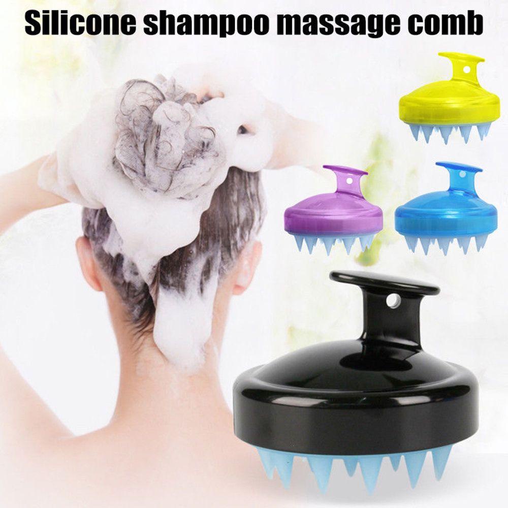 Bàn Chải Silicone Massage Da Đầu Tẩy Tế Bào Chết Cho Da Đầu