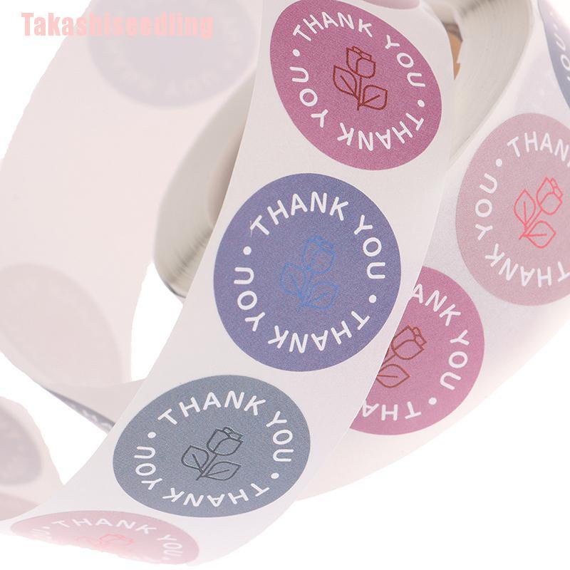 Cuộn 500 Miếng Dán In Chữ Thank You Trang Trí