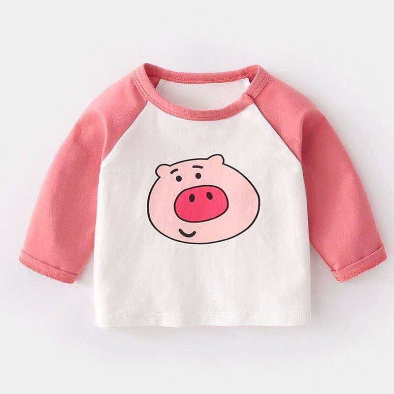 [FREESHIP XTRA] Áo thun dài tay Raglan thu đông hoạ tiết ngộ nghĩnh sành điệu cực hot cho bé trai/bé gái - Sukids Store