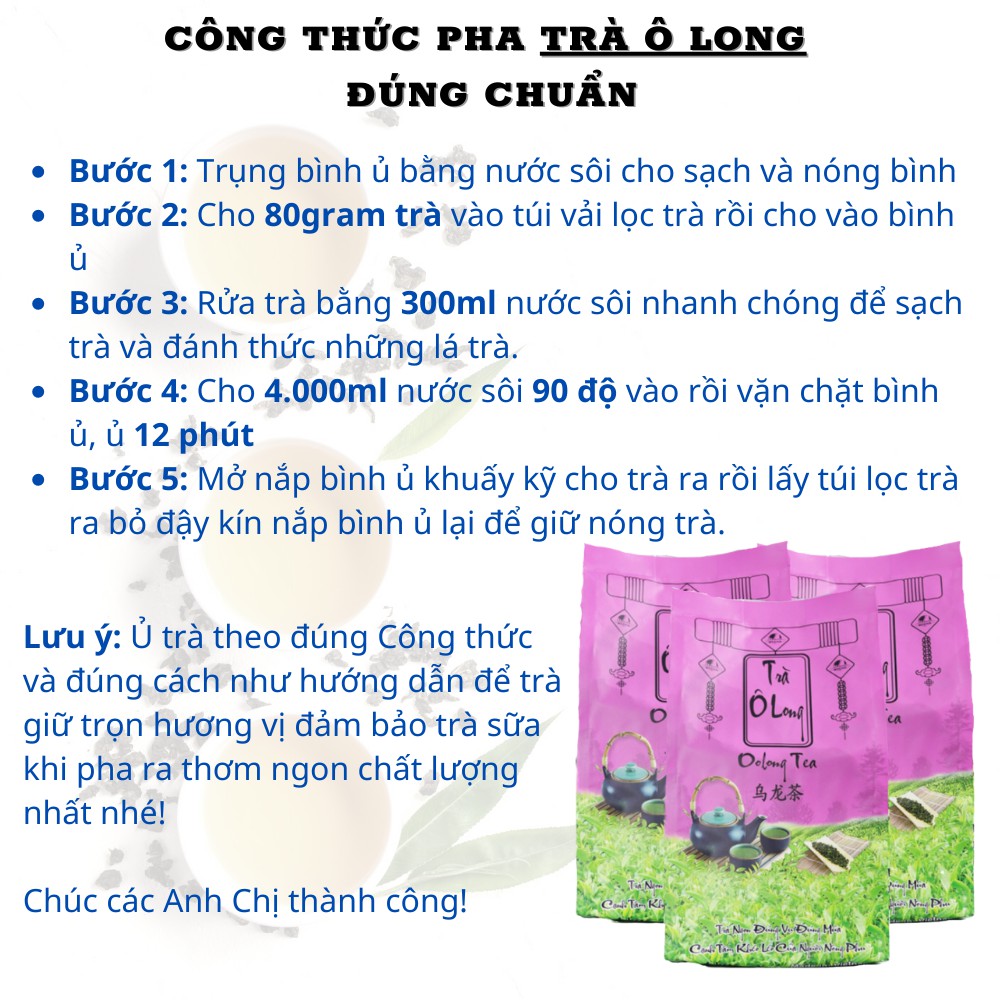 Trà Olong Rang WECHA Dạng Lá Pha Trà Sữa, Trà Trái Cây, Trà Uống hằng Ngày