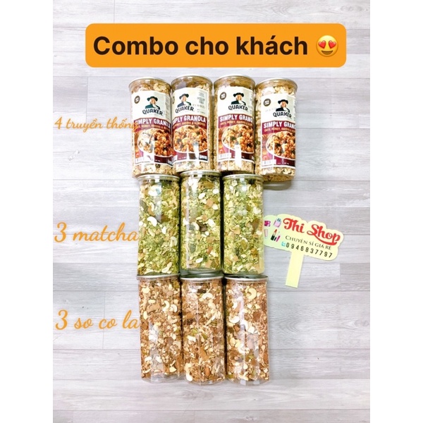 [Mã GROSALE giảm 10% đơn 150K] MIXX VỊ NGŨ CỐC GRANOLA -4truyền thống-3 matcha-3 socola