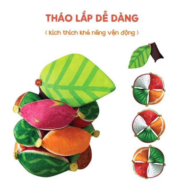 Bóng Múi Montessori Bằng Vải Cho Trẻ Sơ Sinh Luyện Vận Động Chân Và Phát Triển Đa Giác Quan - Pipo Việt Nam