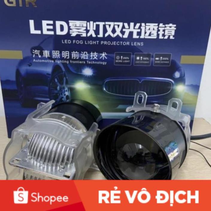 (Giá sốc) Bi gầm LED GTR, len xanh tím, 2 chế độ Pha/Cos, siêu sáng, siêu bám đường, siêu bền